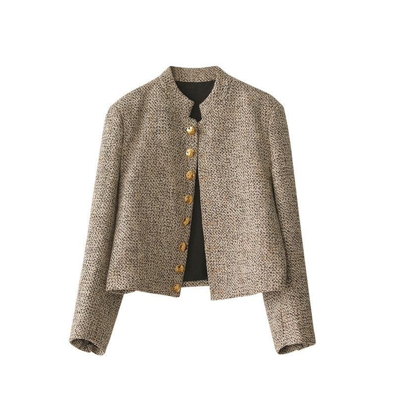 Temperament Small Fragrance Style Women's Short Tweed Coat