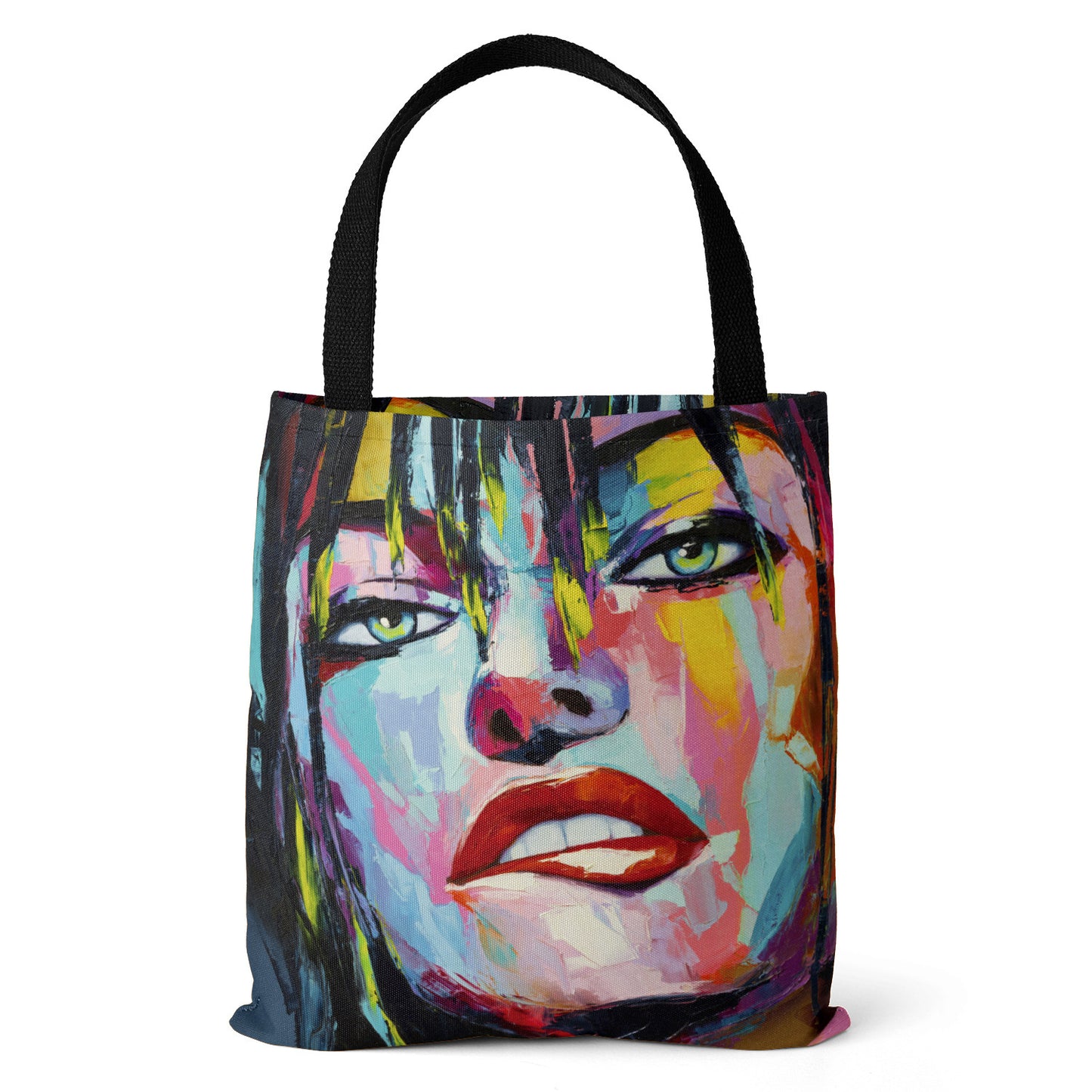 Special Bag Female Oil Painting Print Beach Bag Brutalist Style