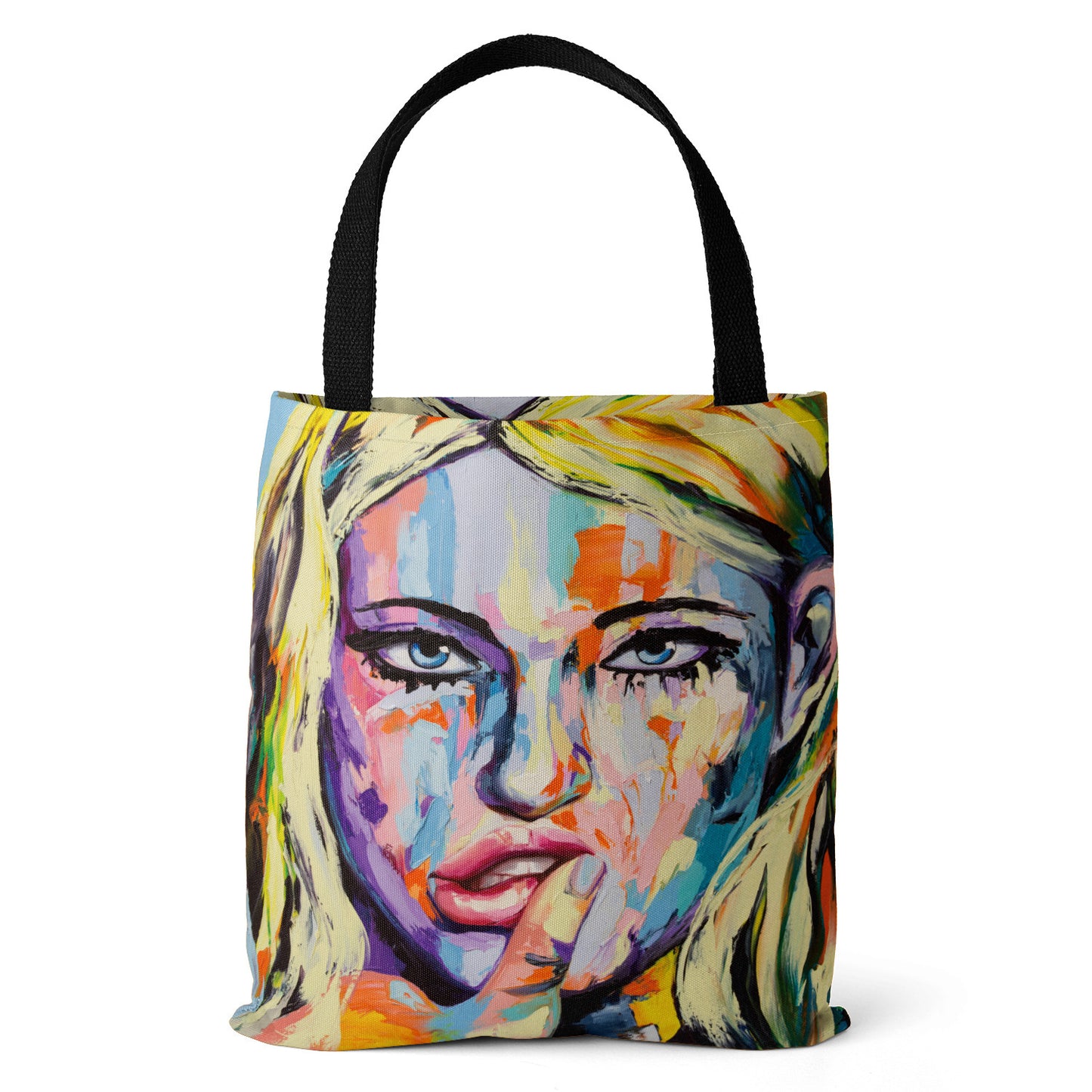 Special Bag Female Oil Painting Print Beach Bag Brutalist Style