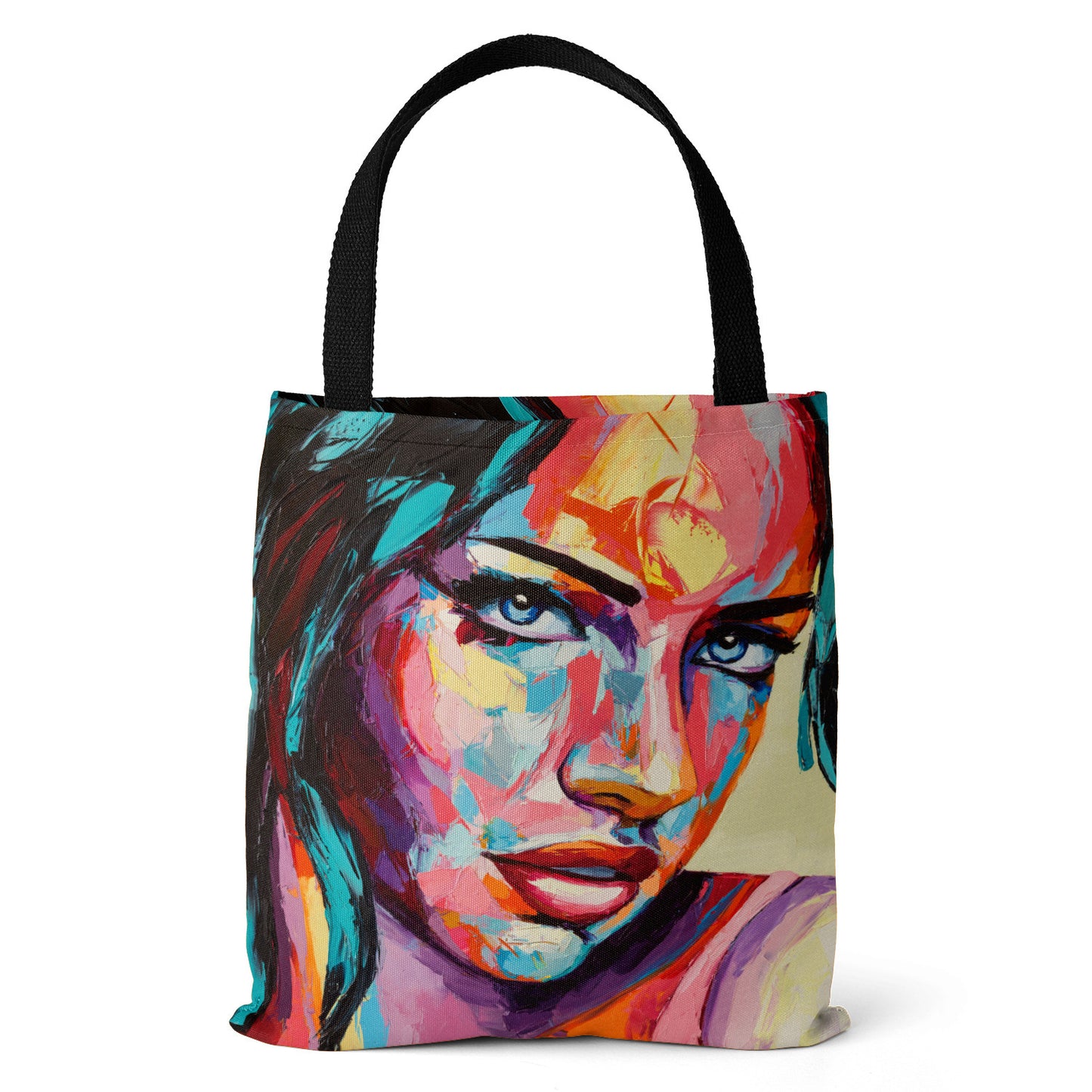 Special Bag Female Oil Painting Print Beach Bag Brutalist Style