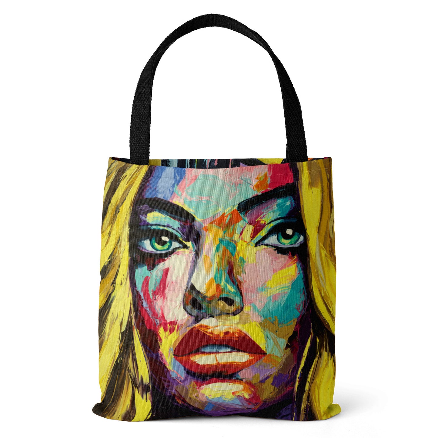 Special Bag Female Oil Painting Print Beach Bag Brutalist Style