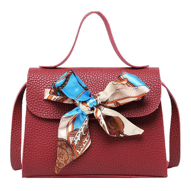 Small square bag ribbon bow Handbag Shoulder Bag