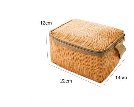 Rattan lunch bag