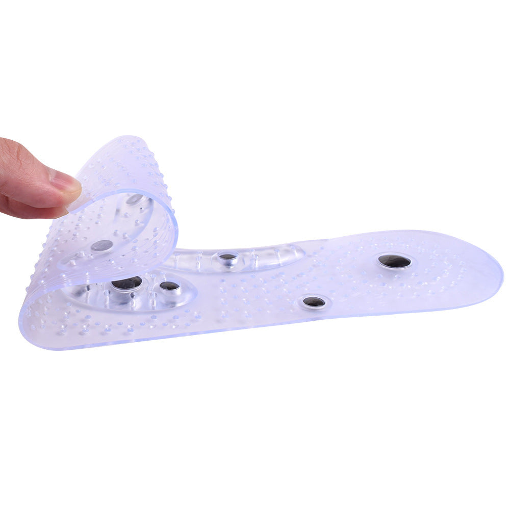 Transparent magnetic therapy insole with 8 magnets