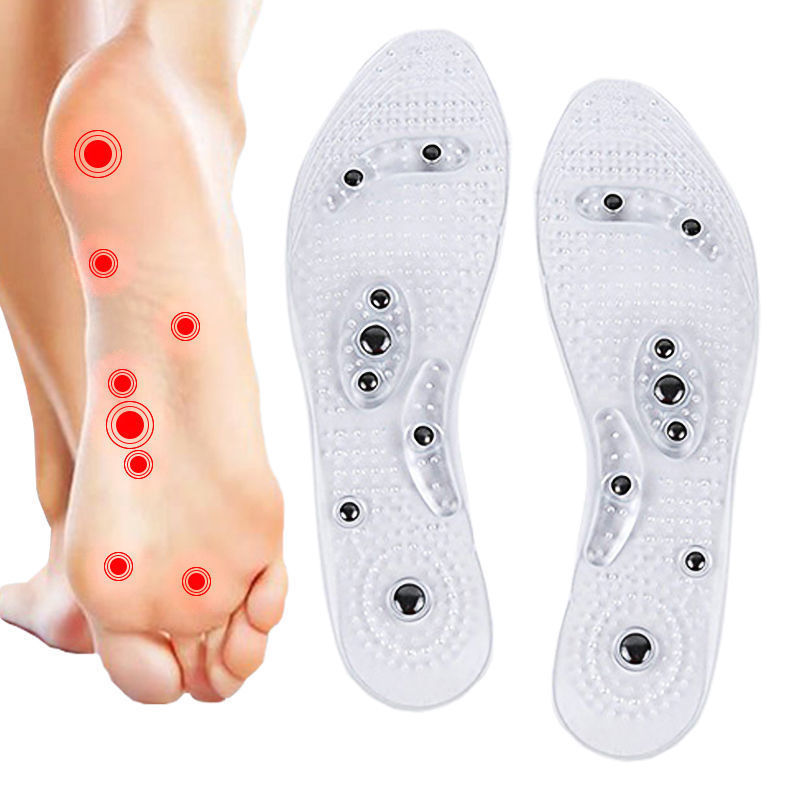 Transparent magnetic therapy insole with 8 magnets