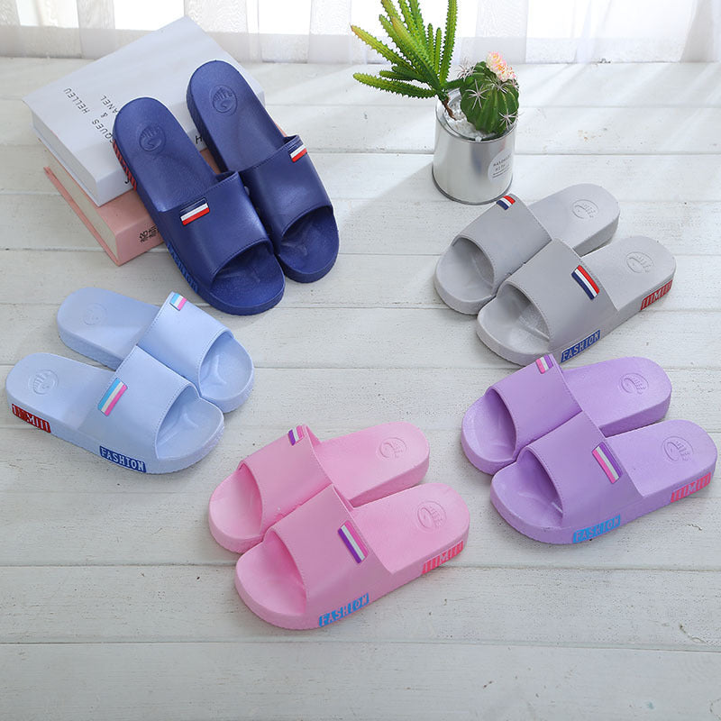 Summer lovers home bathroom cool slippers men and women floor antiskid plastic bath home slippers