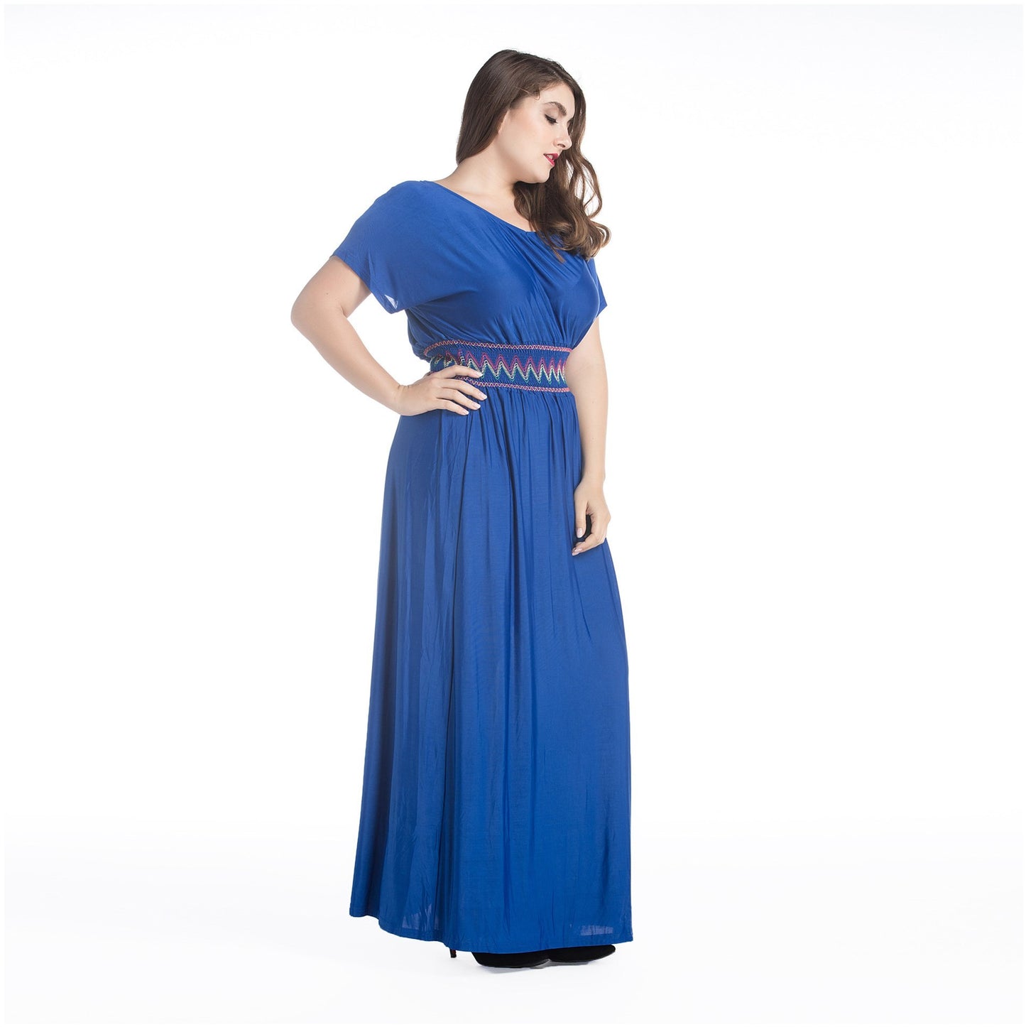 Retro Summer Plus Size Beach Ladies Silk Dress