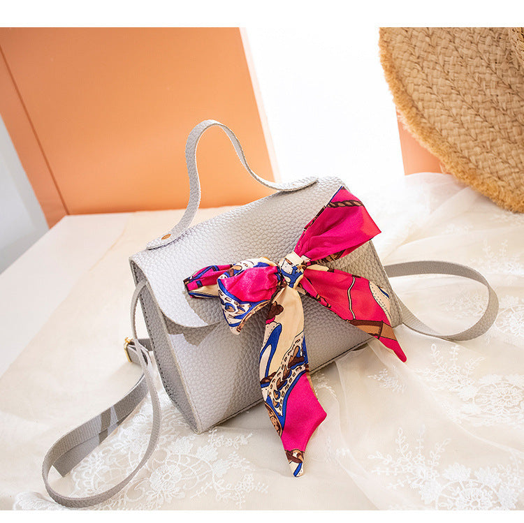 Small square bag ribbon bow Handbag Shoulder Bag