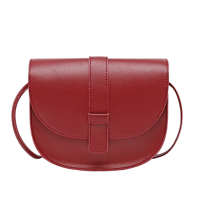 Solid color casual shoulder bag