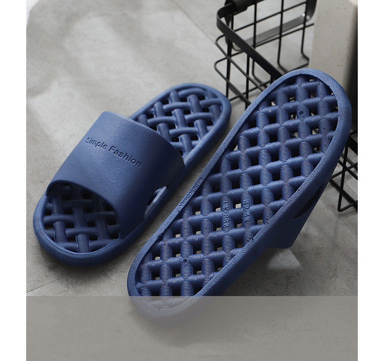 Solid Color Letter Bath Indoor Non-slip Plastic Slipper