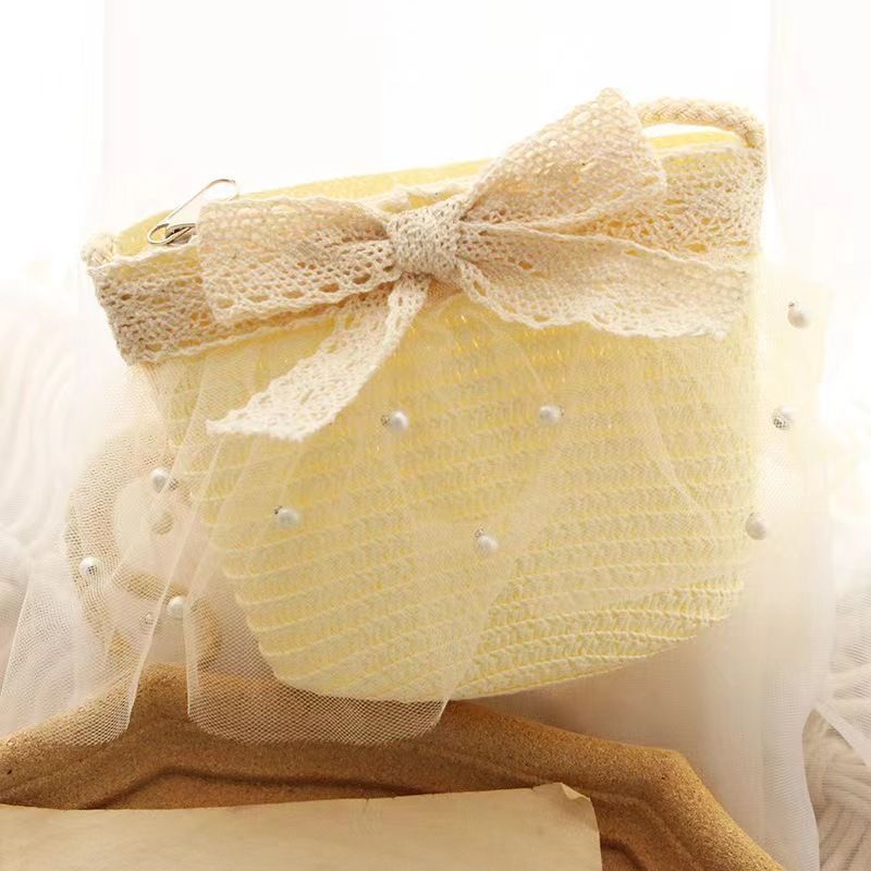 Sweet Bowknot Lace Bag Handmade Pearls