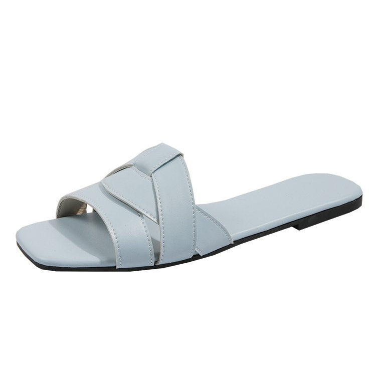 Women's New Solid Color Flat Casual Sandals