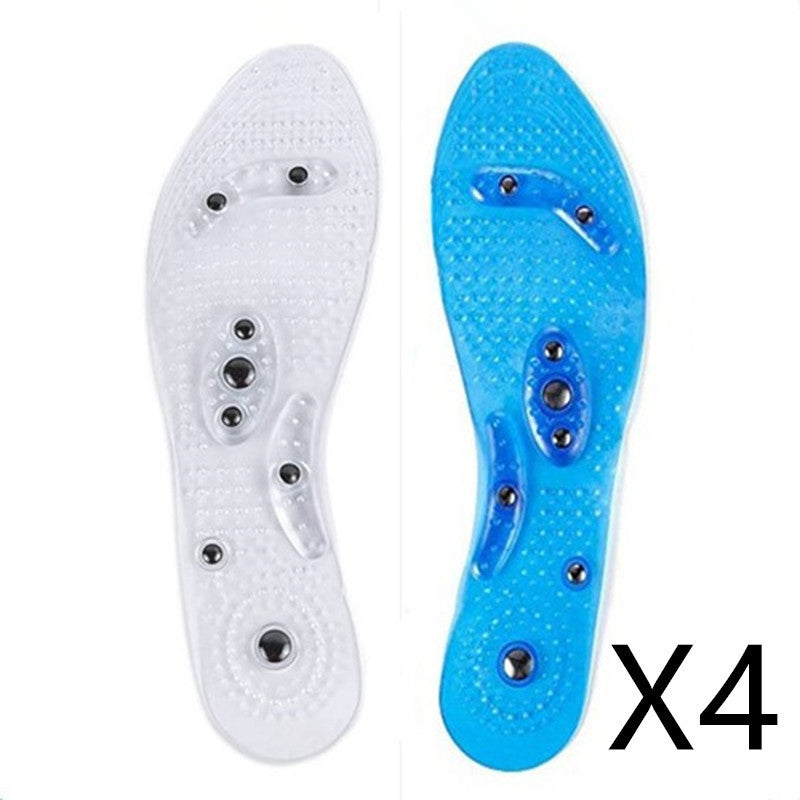 Transparent magnetic therapy insole with 8 magnets