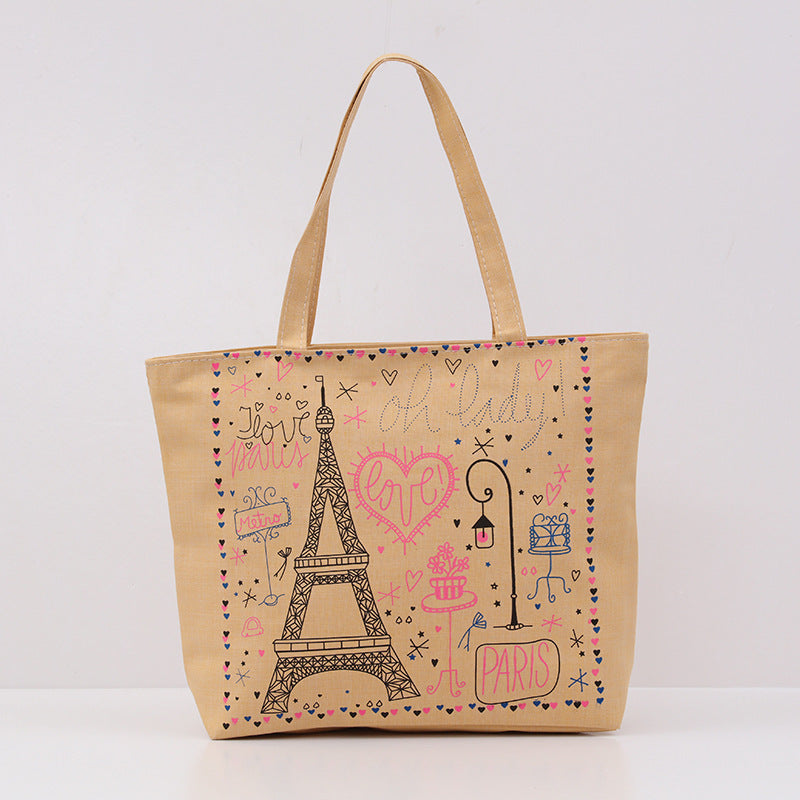 Shoulder Trend Printed Canvas Bag Leisure