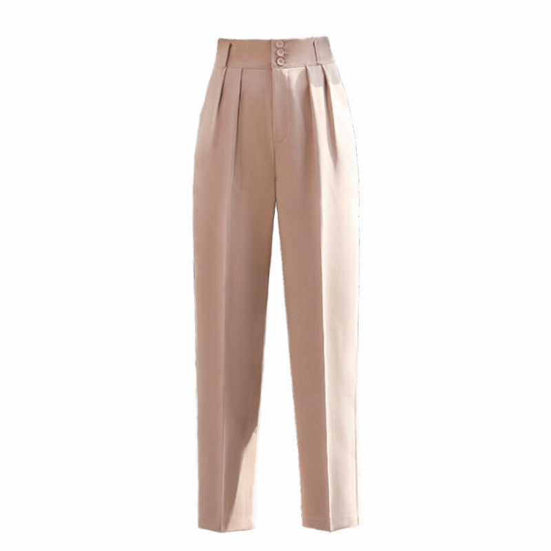 Women's Summer Thin Drape Nine-point Lantern Casual Loose Suit Pants