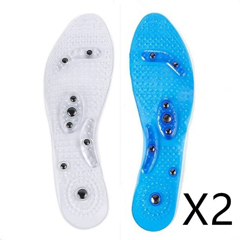 Transparent magnetic therapy insole with 8 magnets